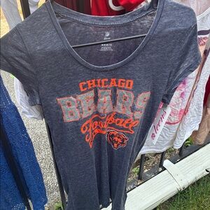 Chicago Bears Women's Charcoal and Orange Short Sleeve Tee